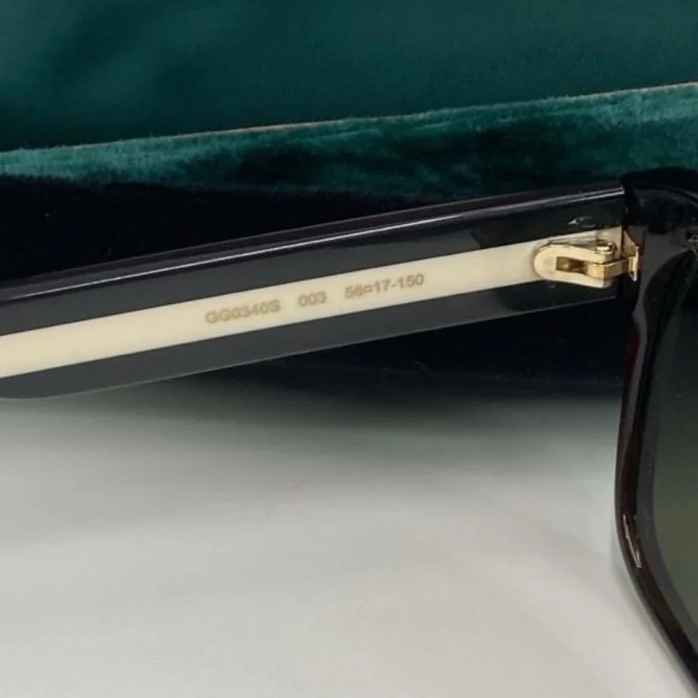 New Authentic Gucci GG0340S 003 56 GG0340 Men's Sunglasses